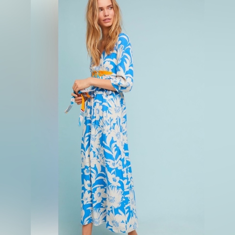 Anthropologie Belted Kimono Maxi Dress, size US12 and size 8. Like new.